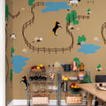 Happy Farm, Brown Mural Wallpaper - room preview 02