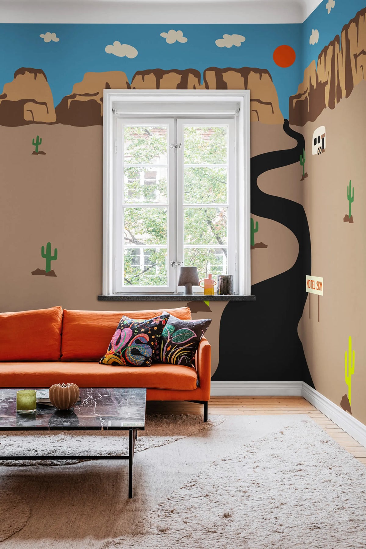 Camper, Brown Mural Wallpaper - room preview 02