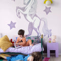 Circus Animal, Unni Pink Mural Wallpaper - room preview 02