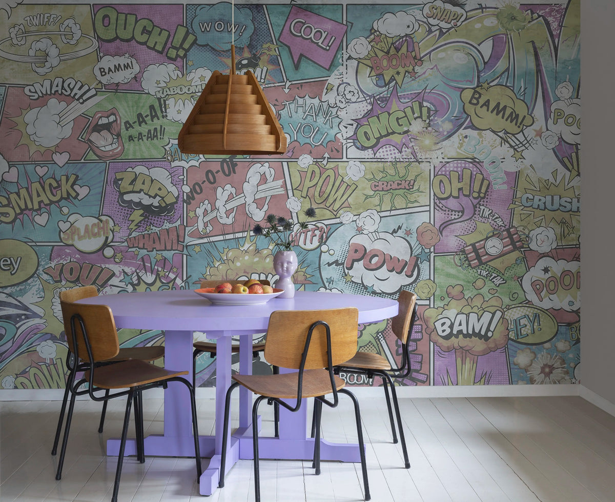Comics, Vintage Mural Wallpaper - room preview 02