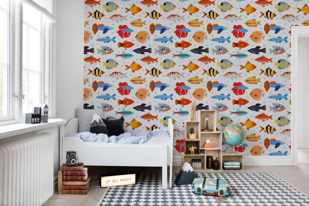 Fish Shoal, Day Mural Wallpaper - room preview 02