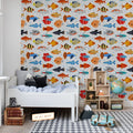 Fish Shoal, Day Mural Wallpaper - room preview 02