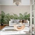 Tropical Serenity, Green Mural Wallpaper - room preview 02
