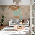 Abstract Retro, Pastel Mural Wallpaper - room preview 02