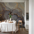 Onyx, Black Mural Wallpaper - room preview 02