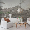 Ivory Bricks, Soft Mural Wallpaper - room preview 02