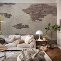 Ivory Bricks, Plaster Mural Wallpaper - room preview 02