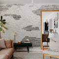 Ivory Bricks, Soft Plaster Mural Wallpaper - room preview 02