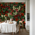 Wintergarden, Red Mural Wallpaper - room preview 02
