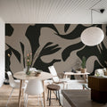 Contrast Art, Brown Mural Wallpaper - room preview 02