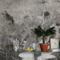 Dreamy Rudbeckia, Black & White Mural Wallpaper - room preview 02