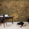 Dreamy Rudbeckia, Vintage Mural Wallpaper - room preview 02