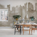 Watercolor City, Beige Mural Wallpaper - room preview 02