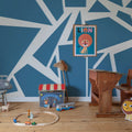 Bold Mosaic, Petrol Mural Wallpaper - room preview 02
