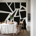 Bold Mosaic, Graphite Mural Wallpaper - room preview 02