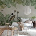 Palm Jungle, Crane Mural Wallpaper - room preview 02