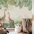Palm Jungle, Giraffe Mural Wallpaper - room preview 02