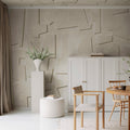 Abstract Wood, Beige Mural Wallpaper - room preview 02