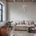 Abstract Wood, White Mural Wallpaper - room preview 02
