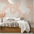 Stripes Repeatable, Orange Mural Wallpaper - room preview 02