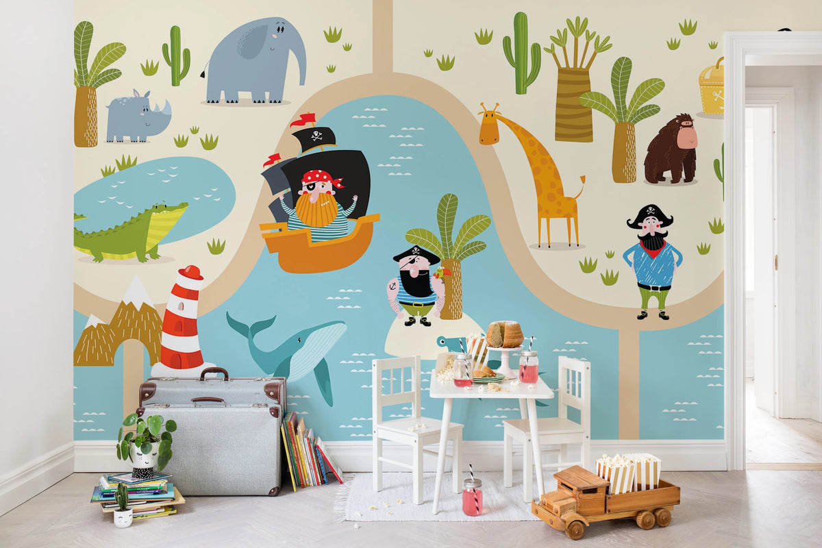 Pirate Island, Multi Mural Wallpaper - room preview 02