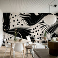 Modern Graphic, Graphite Mural Wallpaper - room preview 02