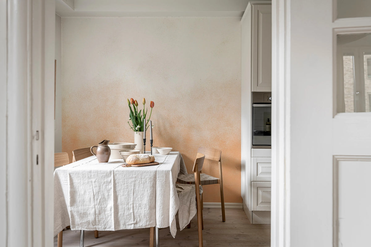 Ash Gradient, Peach Fuzz Mural Wallpaper - room preview 02