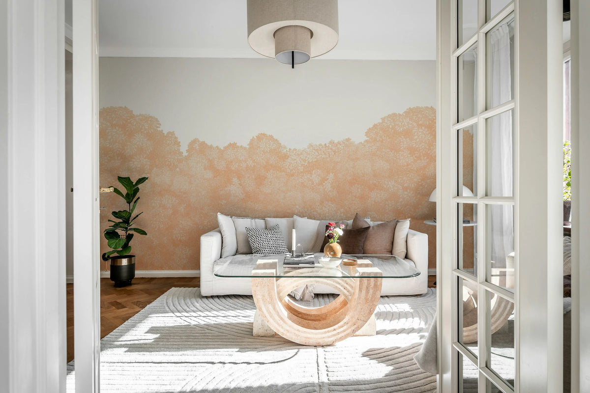 Belle Buisson, Peach Fuzz Mural Wallpaper - room preview 02