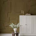Abstract Wood, Brown Mural Wallpaper - room preview 02