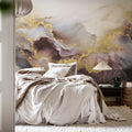 Gold Stream, Lilac Mural Wallpaper - room preview 02