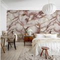 Agate Dreams, Pink Mural Wallpaper - room preview 02