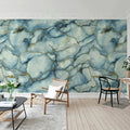 Agate Dreams, Blue Mural Wallpaper - room preview 02