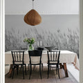 Reed Meadow, Gray Mural Wallpaper - room preview 02