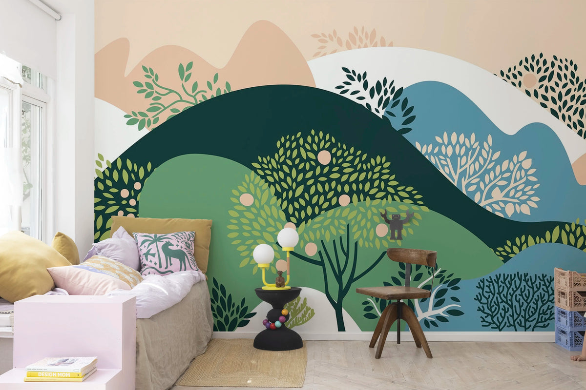 Apple Garden, Multi Mural Wallpaper - room preview 02