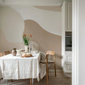 Soft Forms, Beige Mural Wallpaper - room preview 02