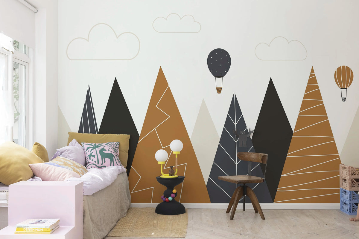 Balloon Mountain, Natural Mural Wallpaper - room preview 02