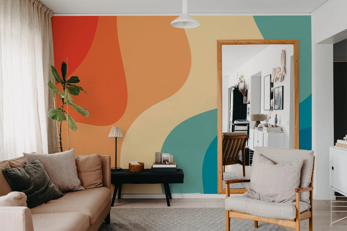 Joyfull, Rainbow Mural Wallpaper - room preview 02
