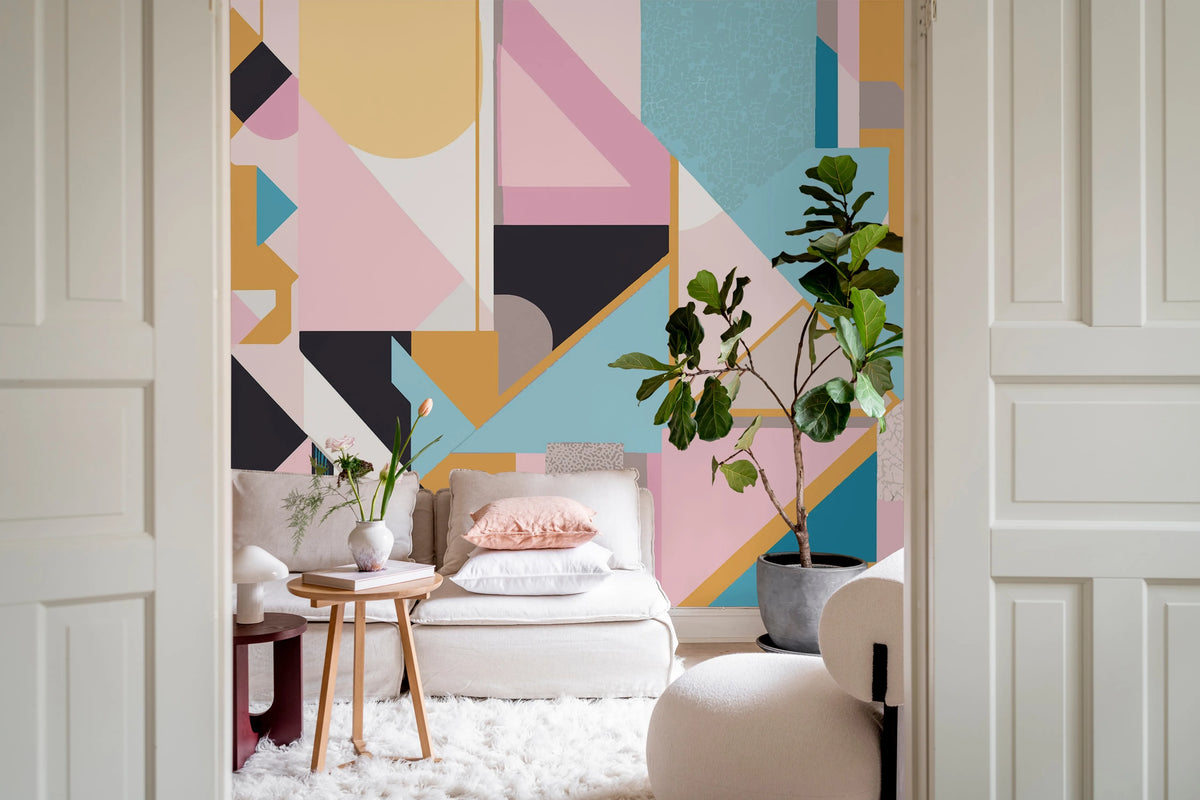Retro Forms, Multi Mural Wallpaper - room preview 02