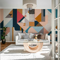 Retro Shapes, Multi Mural Wallpaper - room preview 02