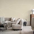 Drawn Hills, Beige Mural Wallpaper - room preview 02
