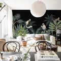 Jungle Monkeys, Black Mural Wallpaper - room preview 02