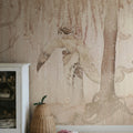 Dream Forest Girl, Sandy Pink Mural Wallpaper - room preview 02