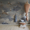 Flying Circus, Sky Blue Mural Wallpaper - room preview 02
