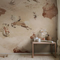 Flying Circus, Misty Pink Mural Wallpaper - room preview 02
