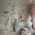 Bloomy Fields of Marion, Blue Mural Wallpaper - room preview 02