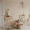 Bloomy Fields of Marion, Pink Mural Wallpaper - room preview 02