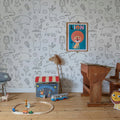 Sketches, Black & White Mural Wallpaper - room preview 02
