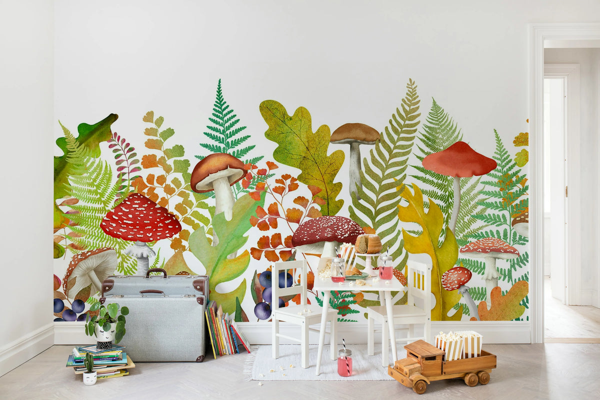 Autumn Meadow, Rainbow Mural Wallpaper - room preview 02