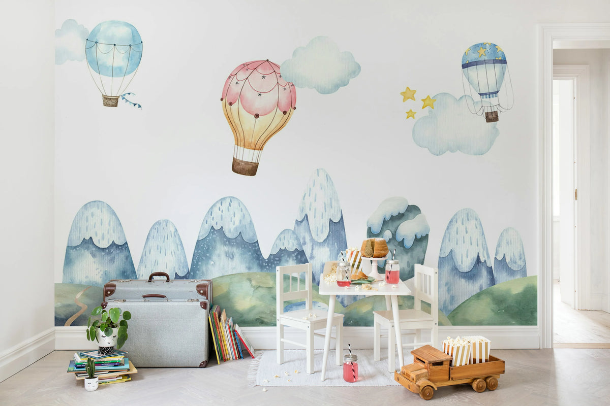 Happy Balloons, Pastel Mural Wallpaper - room preview 02