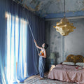 Poetic Panels, Blue Mural Wallpaper - room preview 02